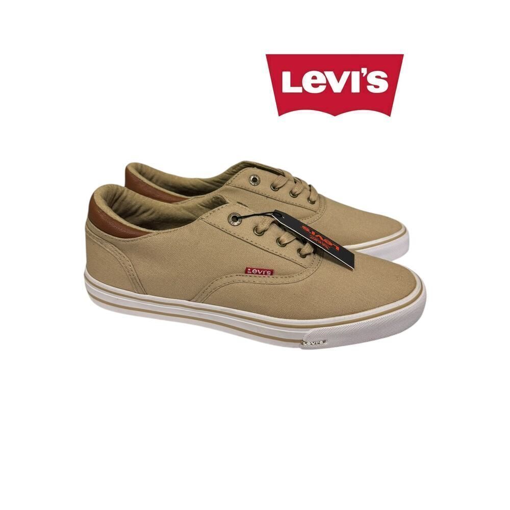 New Levi’s Khaki Tan Canvas Ethan CT CVS II 518480-11I Men’s Sneakers 9.5